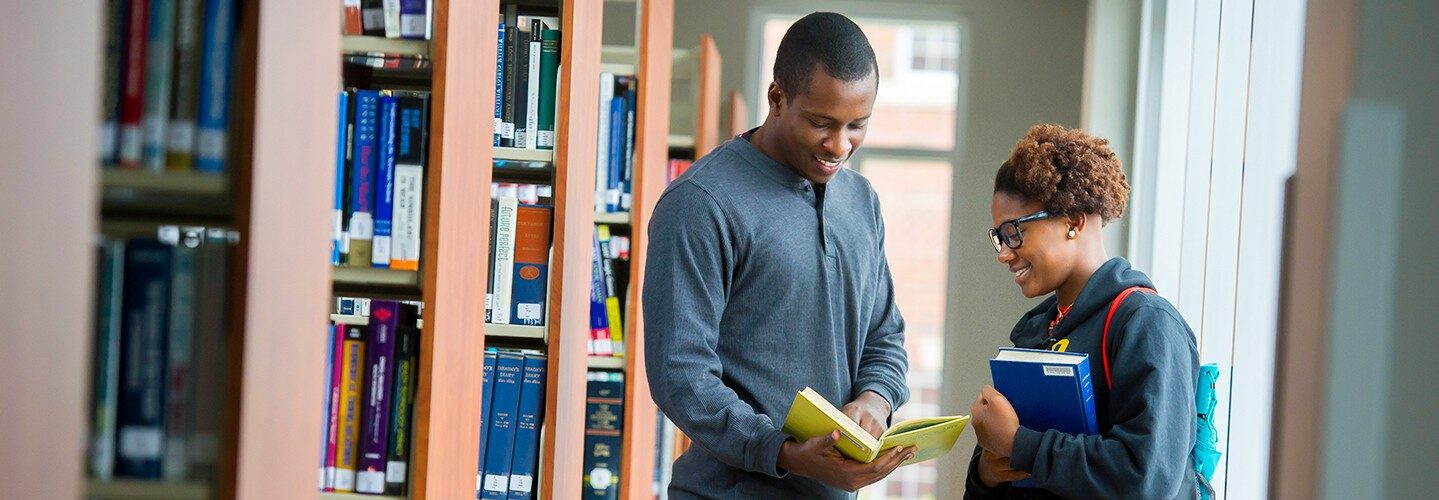 Students in the McMillen LIbrary